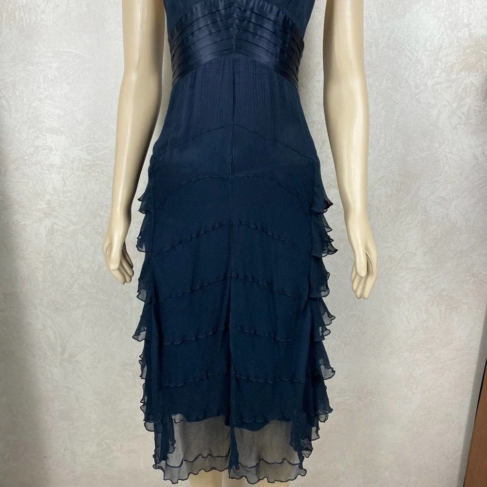 MaxAzria Collection Silk Ruffle Evening Dress - Picture 6 of 6